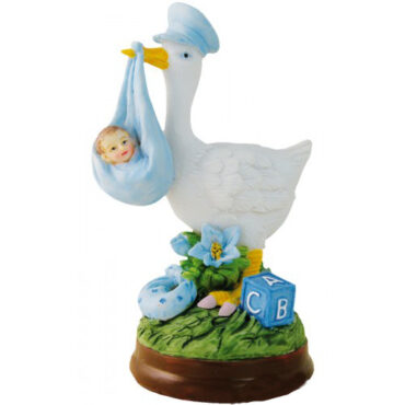 CIGUEÑA CELESTE RESINA 13 CMS (Ud)