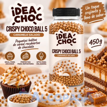 CRISPY CHOCO BALLS 5 CARAMELO SALADO (BOTE 450g)
