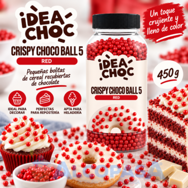 CRISPY CHOCO BALLS 5 ROJO (BOTE 450g)