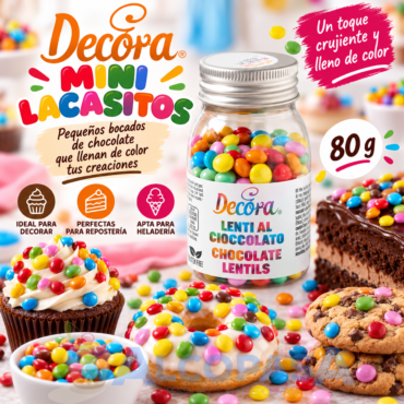 MINI LACASITOS ARCOIRIS CHOCO DECORA (BOTE 80g)
