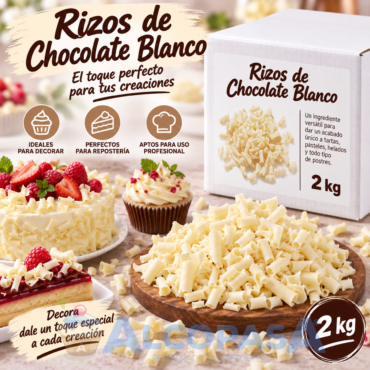 RIZOS DE CHOCOLATE BLANCO (CAJA 2kg)