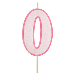 VELA ROSA CON BRILLO Nº0 (Ud)