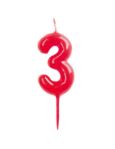 VELAS CONICAS 4CM Nº3 (CAJA 12Uds)