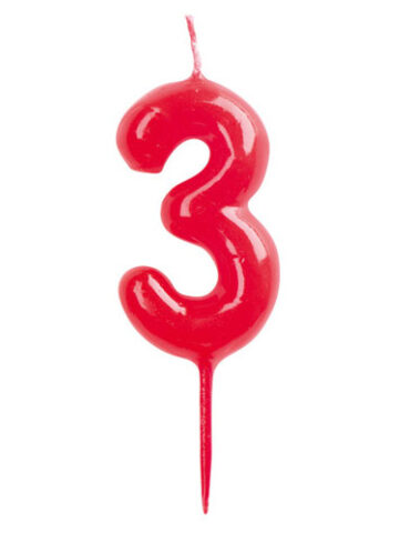 VELAS CONICAS 6CM Nº3 (CAJA 10Uds)