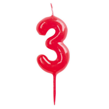 VELAS CONICAS 6CM Nº3 (CAJA 10Uds)