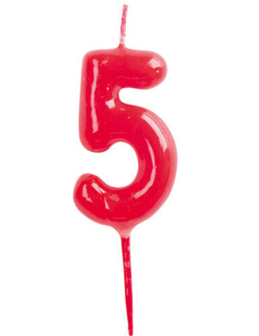 VELAS CONICAS 6CM Nº5 (CAJA 10Uds)