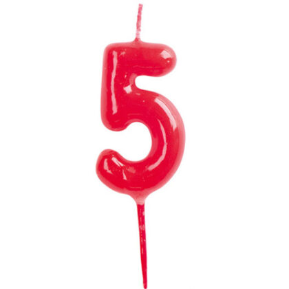 VELAS CONICAS 6CM Nº5 (CAJA 10Uds)