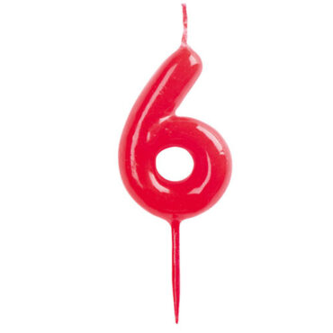 VELAS CONICAS 6CM Nº6 (CAJA 10Uds)