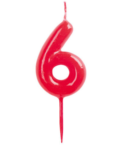 VELAS CONICAS 6CM Nº6 (CAJA 10Uds)