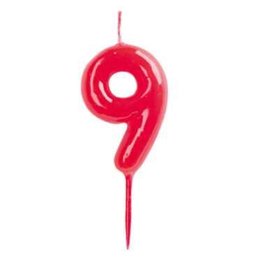 VELAS CONICAS 6CM Nº9 (CAJA 10Uds)