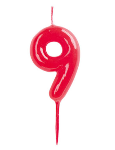VELAS CONICAS 6CM Nº9 (CAJA 10Uds)