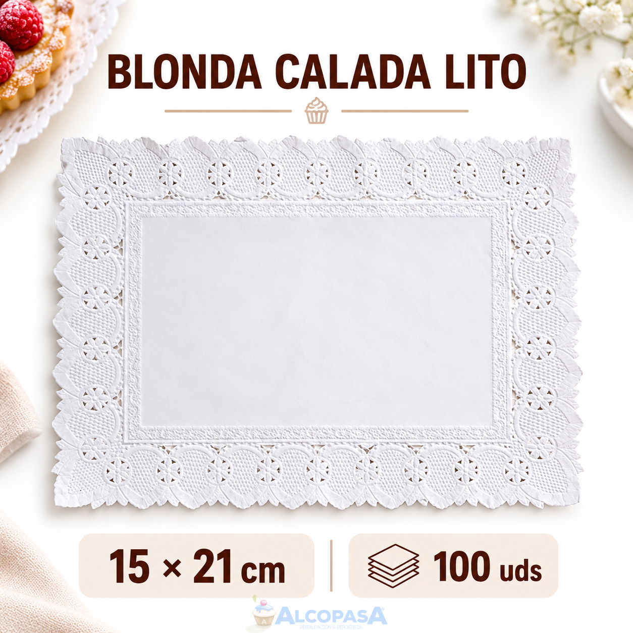 BLONDAS CALADAS LITO 15X21CMS (100Uds)