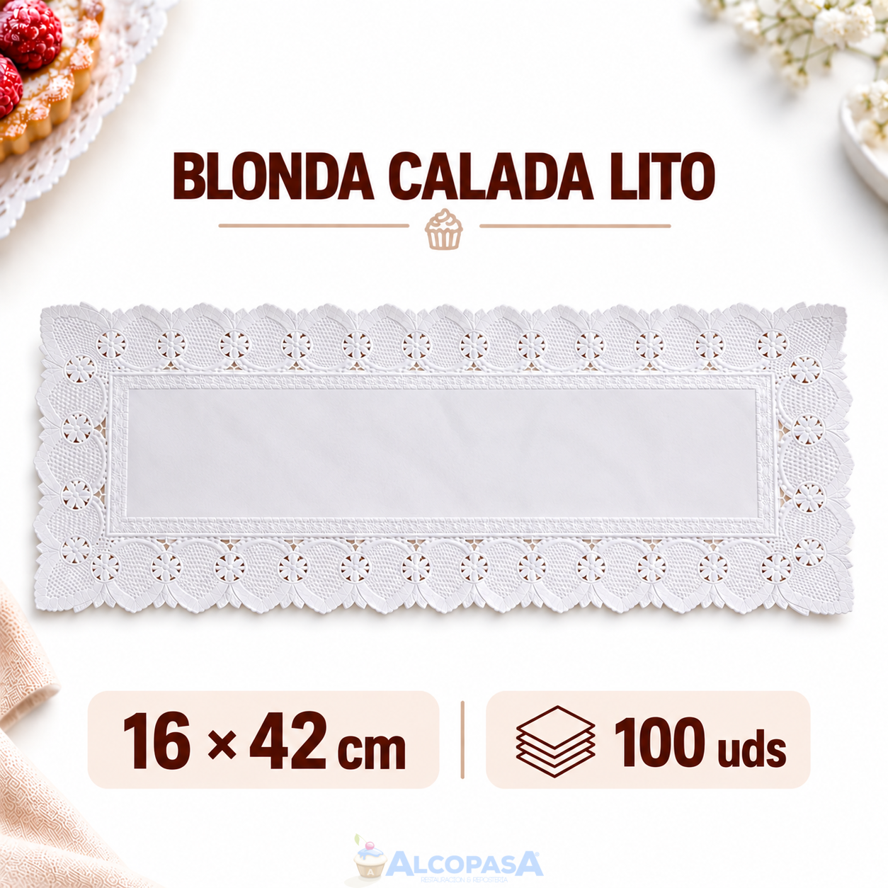 BLONDAS CALADAS LITO 16X42CMS (100Uds)