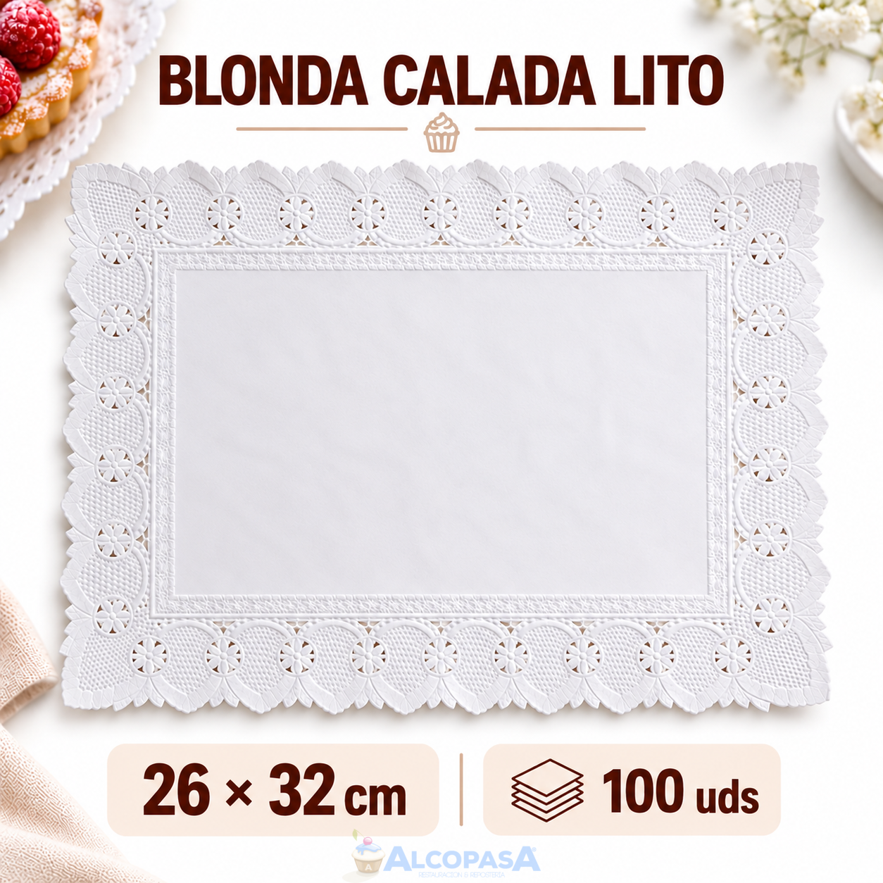 BLONDAS CALADAS LITO 26X32CMS (100Uds)