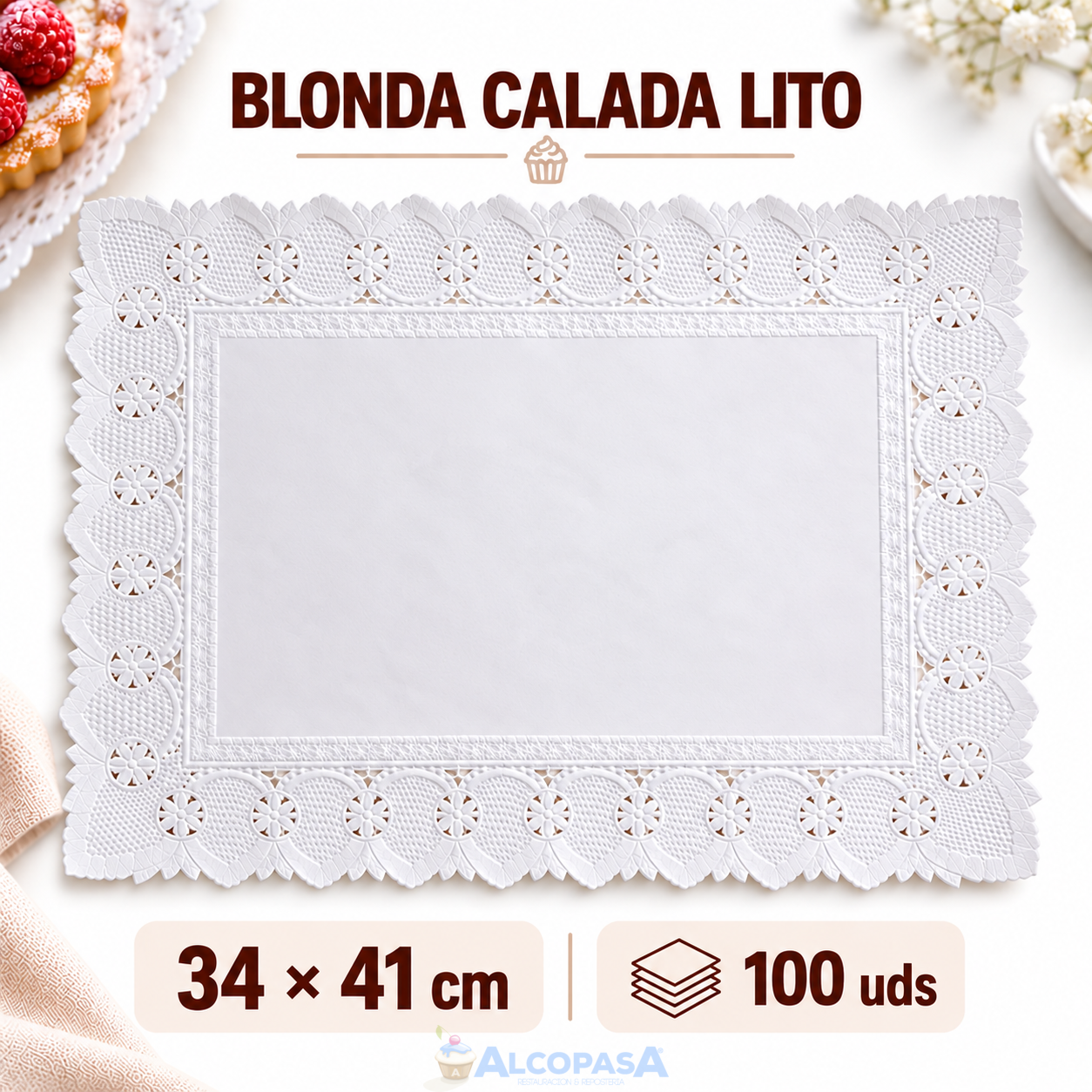 BLONDAS CALADAS LITO 34X41CMS (100Uds)
