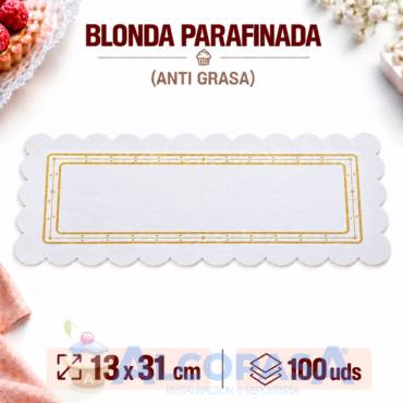 BLONDAS PARAFINADAS 13X31CMS (100Uds)