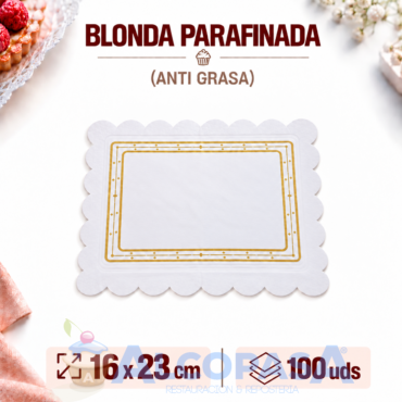 BLONDAS PARAFINADAS 16X23CMS (100Uds)