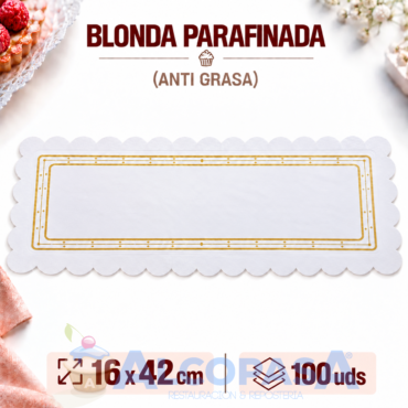 BLONDAS PARAFINADAS 16X42CMS (100Uds)