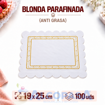 BLONDAS PARAFINADAS 19X25CMS (100Uds)
