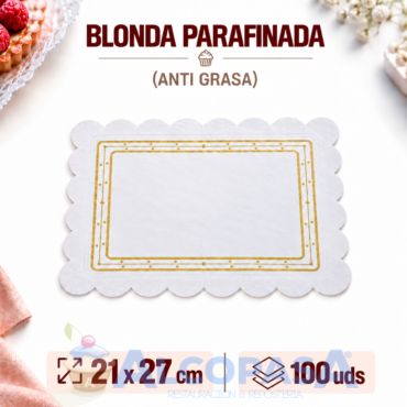 BLONDAS PARAFINADAS 21X27CMS (100Uds)
