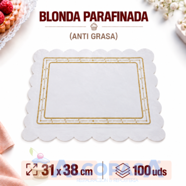 BLONDAS PARAFINADAS 31X38CMS (100Uds)