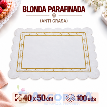 BLONDAS PARAFINADAS 40X50CMS (100Uds)