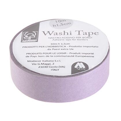 CINTA WASHI PARA BASES VIOLETA LISO 10m (Ud)