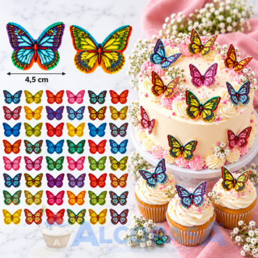 MARIPOSAS IMPRESAS DE OBLEA (CAJA 260 Uds)
