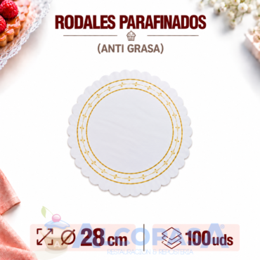 RODALES PARAFINADOS Ø28CMS (100Uds)