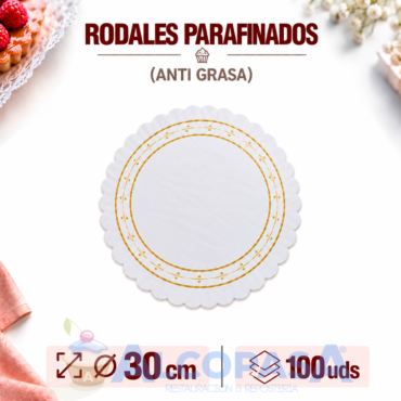 RODALES PARAFINADOS Ø30CMS (100Uds)