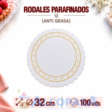 RODALES PARAFINADOS Ø32CMS (100Uds)