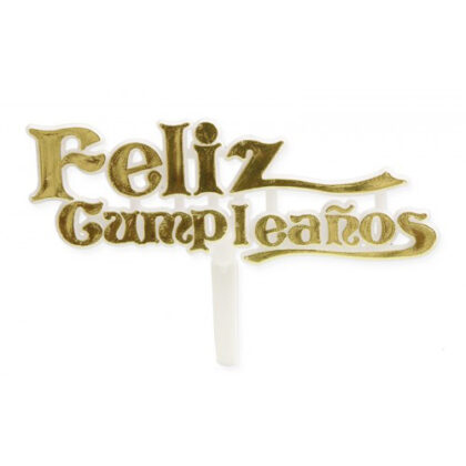 ROTULOS-CARTELES PLÁSTICO FELIZ CUMPLEAÑOS (24Uds)