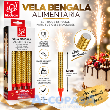 VELA DE BENGALA (BLISTER 4Uds)