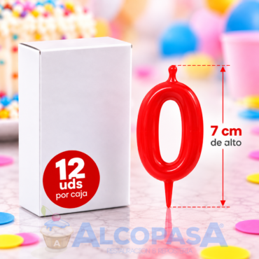 VELAS CONICAS 5CM Nº0 (CAJA 12Uds)