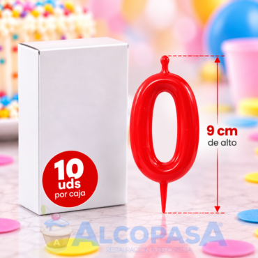 VELAS CONICAS 6,5CM Nº0 (CAJA 10Uds)