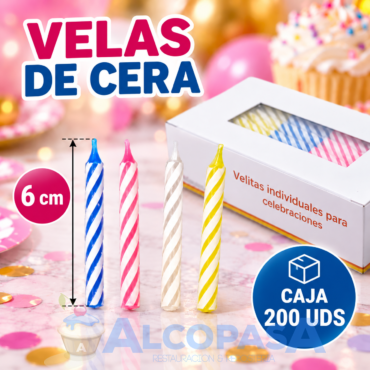 VELAS CORRIENTES (CAJA 200Uds)