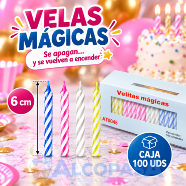 VELAS MAGICAS (CAJA 100Uds)