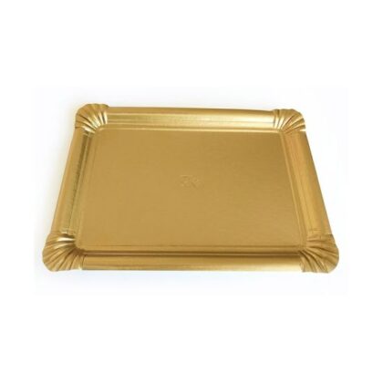 BANDEJAS RECTANGULARES ORO Nº6 18X25 (100Uds)