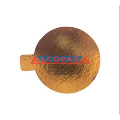 BASE REDONDA ORO CON PESTAÑA Ø8CM (200Uds)