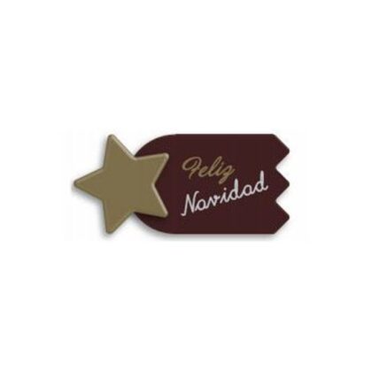 ROTULOS CHOCOLATE COMETA FELIZ NAVIDAD (CAJA 48Uds)