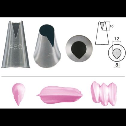 BOQUILLA INOX. ABIERTA LATERA  Nº480- 24x40mm (Ud)