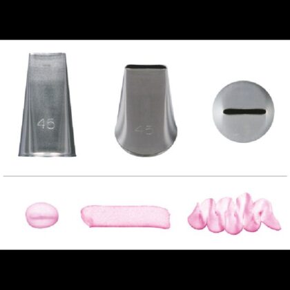 BOQUILLA INOX. PLANA Nº45 - 18x30mm (Ud)