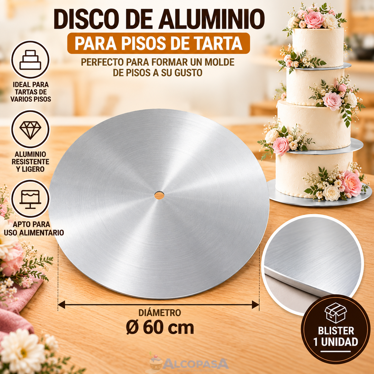 DISCO ALUMINIO 60cm (Ud)