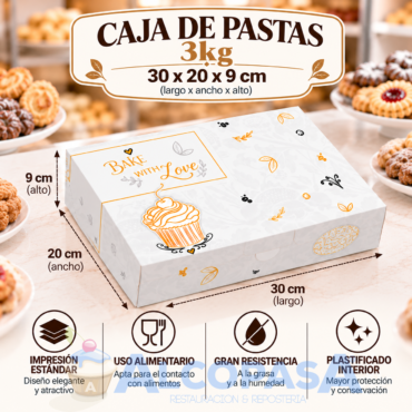 CAJAS DE PASTAS 3Kg (Ud)20*30*9