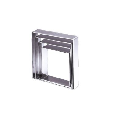 MOLDE CUADRADO INOX. 24x4,5 cm (Ud)