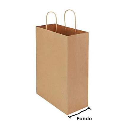 BOLSA DE PAPEL KRAFT CON ASA "0.5KR"27x16x26cm(Ud)
