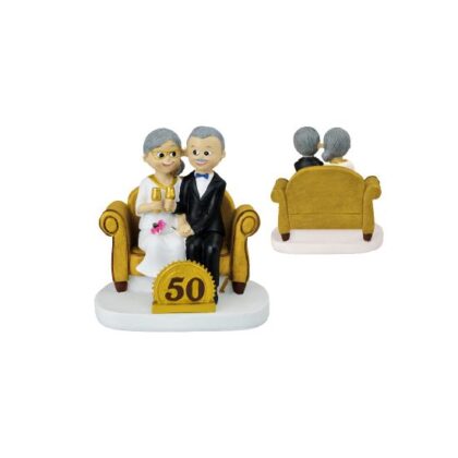 PAREJA DE NOVIOS 50 AÑOS CON SOFÁ (Ud)