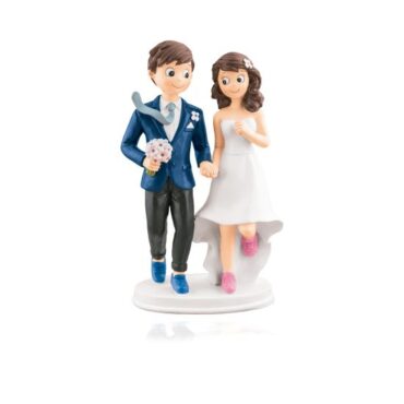 PAREJA DE NOVIOS "RUNNING" 18cm (Ud)