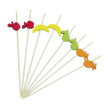 BROCHETAS DE BAMBÚ "FRUTAS" 12cm (CAJA 200Uds)