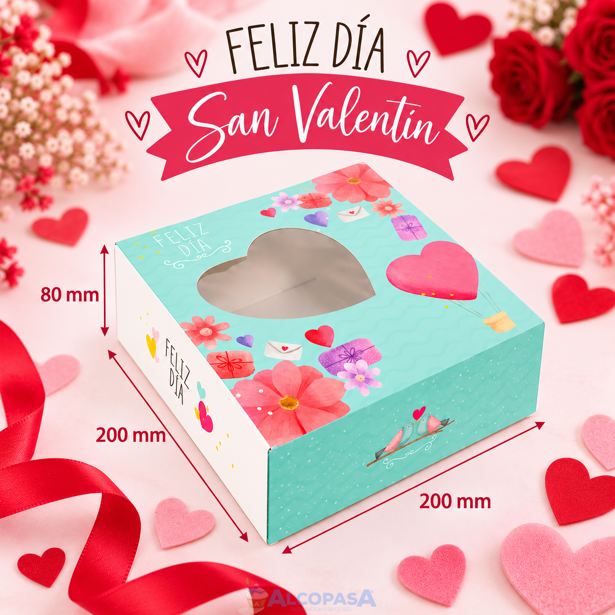 CAJA SAN VALENTÍN 20x20x8cm (Ud)